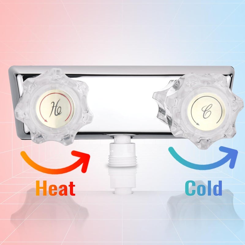 OasisFlow RV Shower Faucet, Camper Shower Faucet, RV Shower Replacement Valve Diverter, Bathroom Shower Mixing Valve Control for RV, Camper Van, Travel Trailer, Motorhome - Image 5